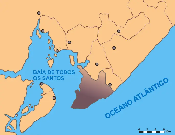 Mapa do Recôncavo Baiano