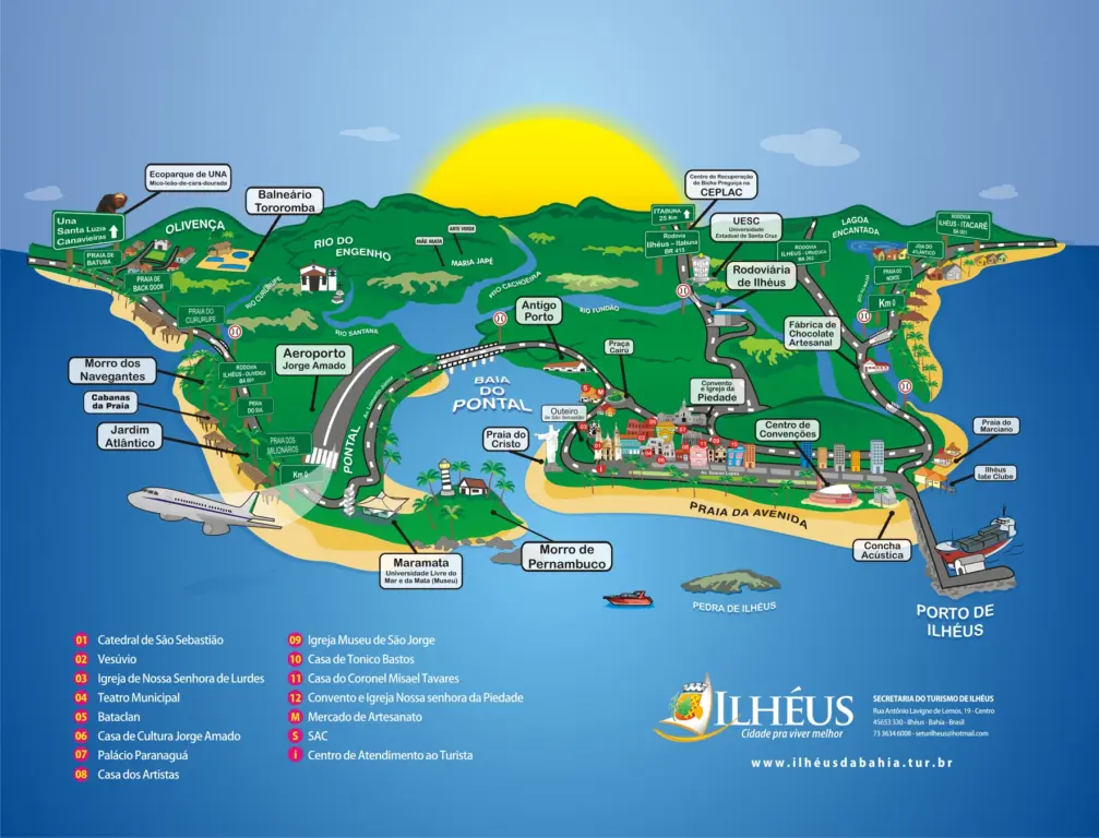 Mapa de Ilhéus