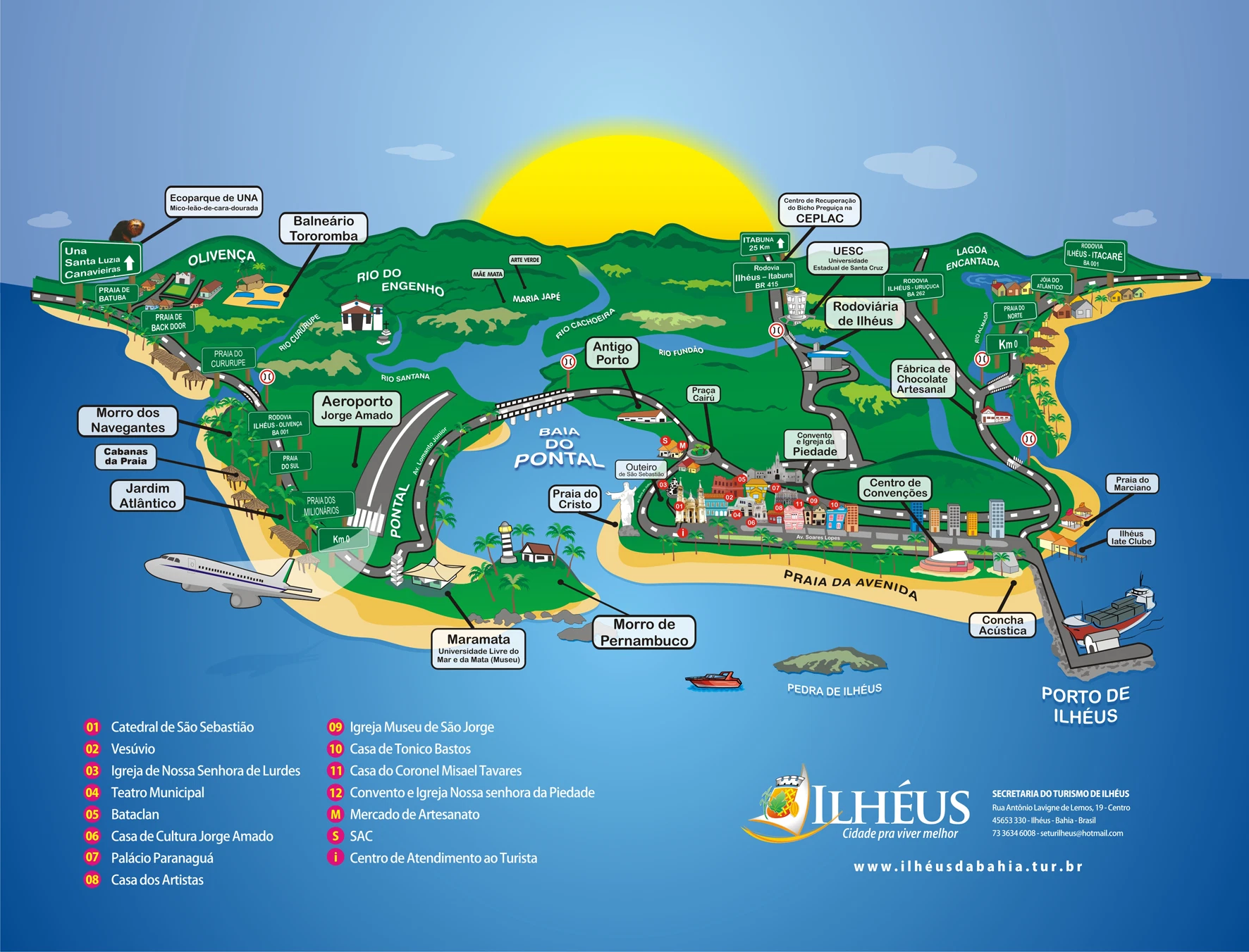 Mapa de Ilhéus