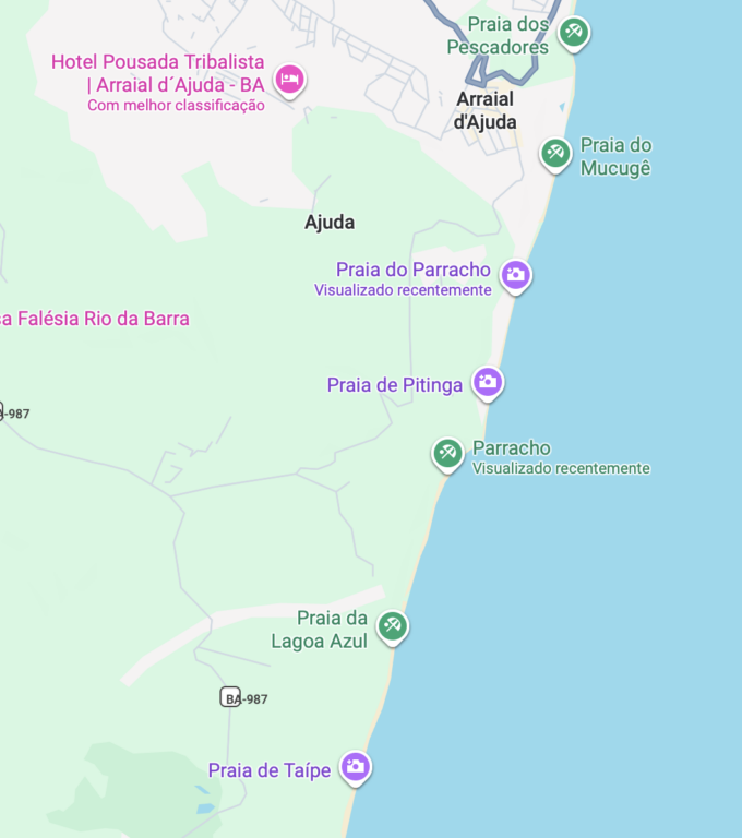 Mapa de Arraial d'Ajuda