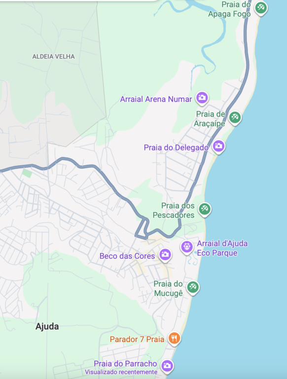 Mapa de Arraial d'Ajuda